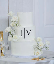 Load image into Gallery viewer, Modern Initial Monogram Cake Plaque AALVO