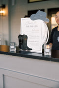 Black & White Cowboy Themed Bar Menu