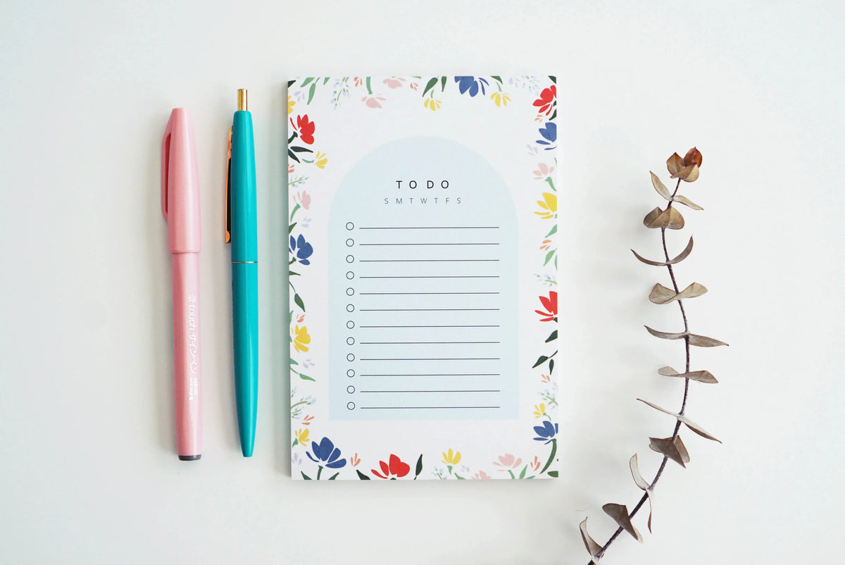 Meadow Pattern To Do List Notepad AALVO