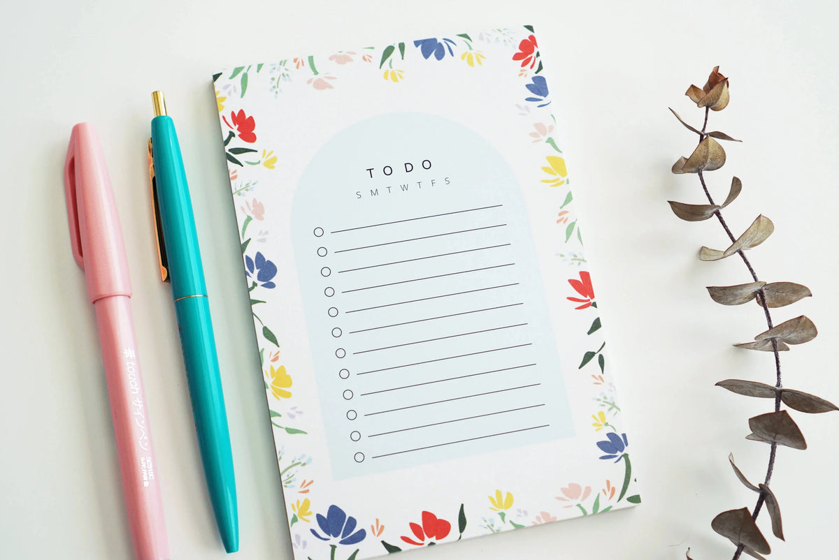 Meadow Pattern To Do List Notepad AALVO