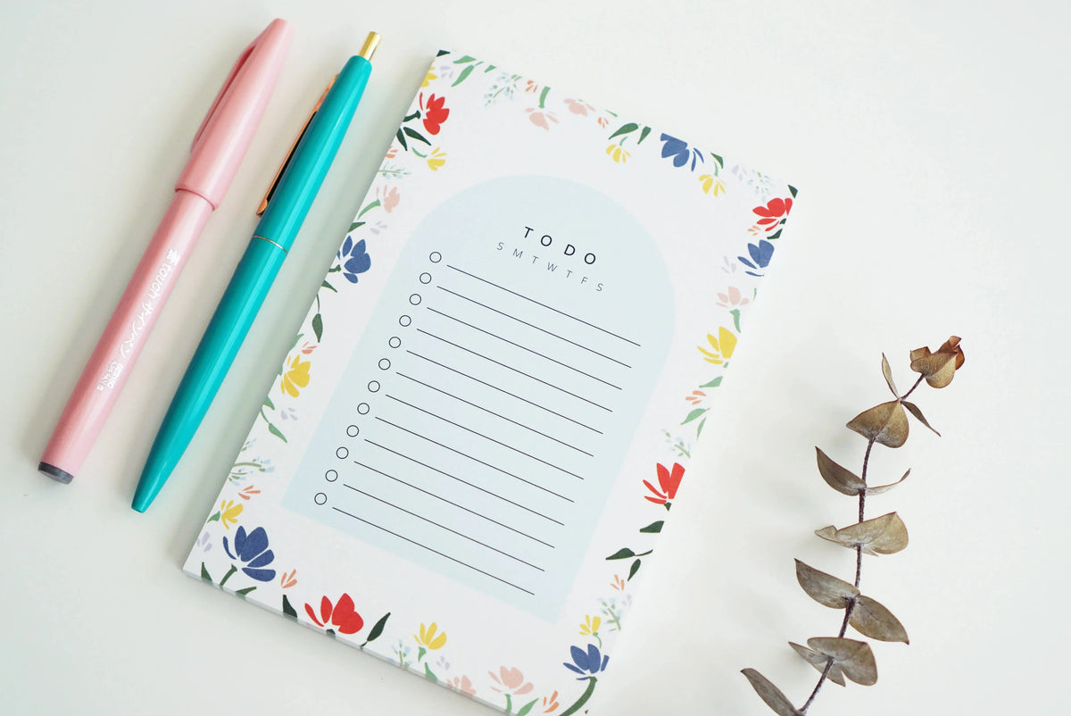 Meadow Pattern To Do List Notepad AALVO