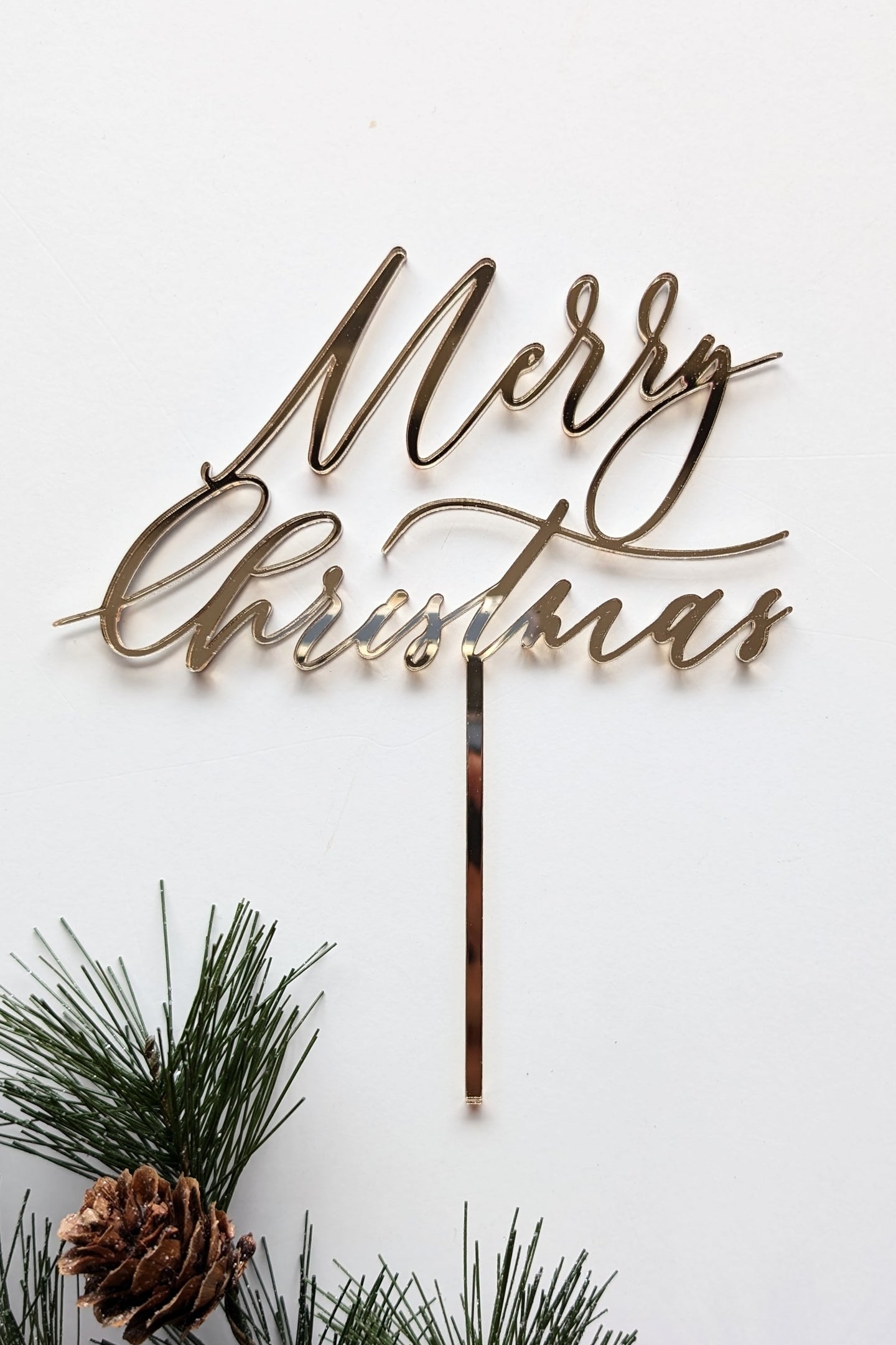 Merry Christmas Holiday Cake Topper