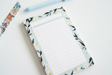Load image into Gallery viewer, Mint Floral Lined Notepad
