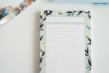 Load image into Gallery viewer, Mint Floral Lined Notepad
