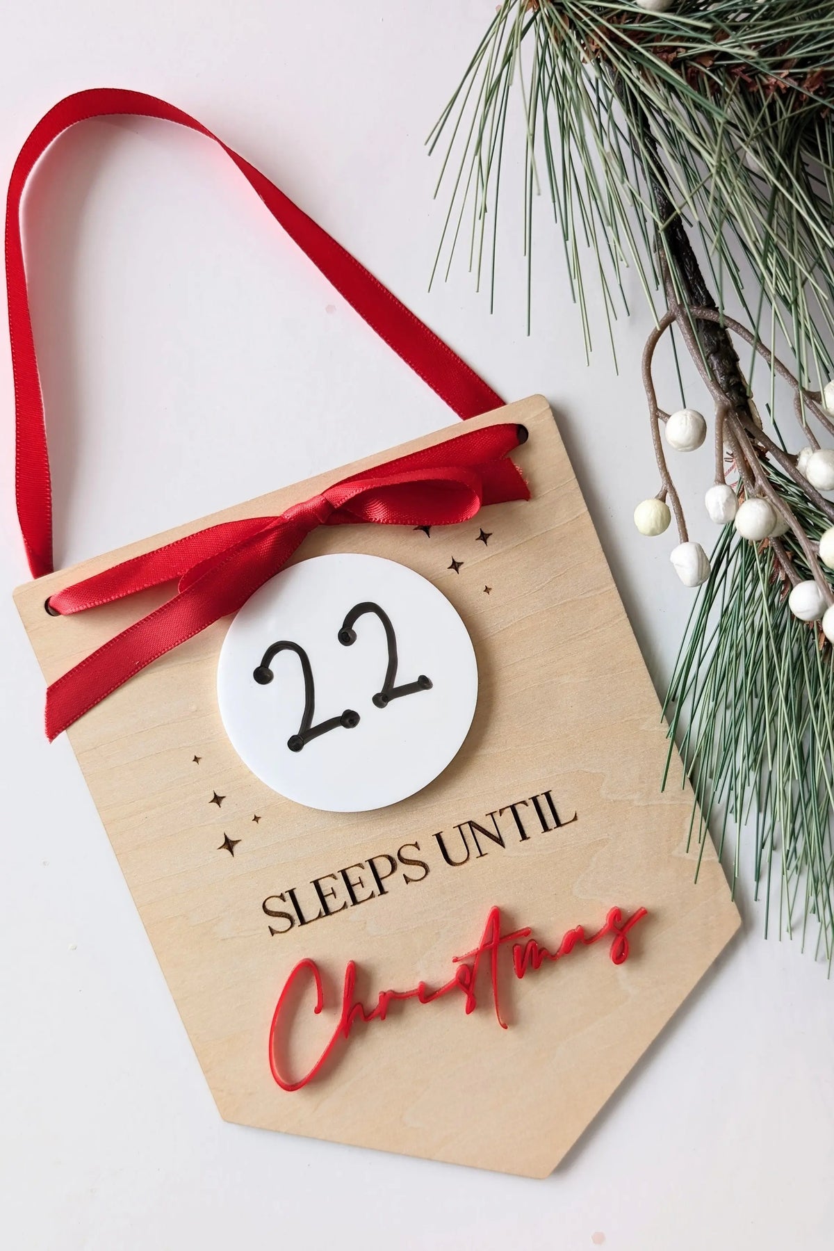 Christmas Countdown Dry Erase Sign AALVO