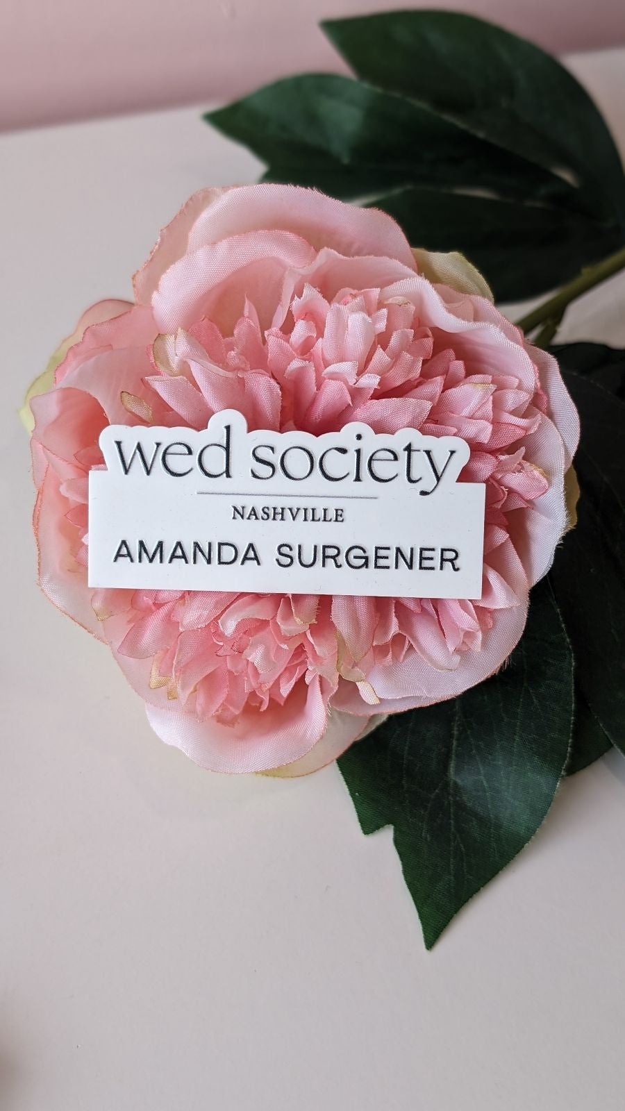 Wed Society Magnetic Name Tag