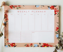 Load image into Gallery viewer, Peach Floral Weekly Planner

