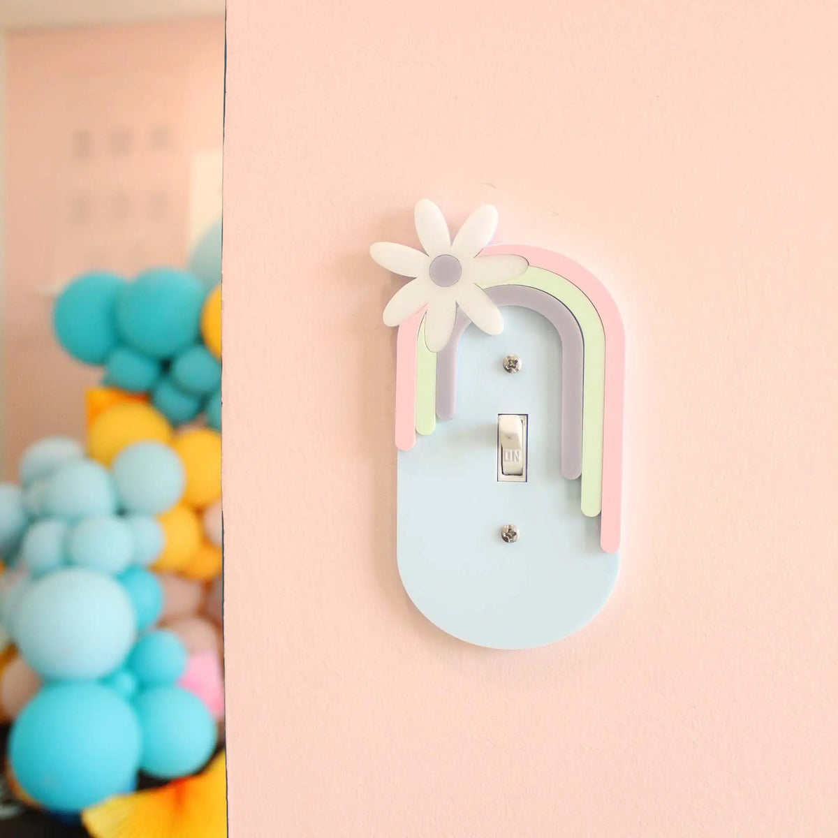 Rainbow Daisy Light Switch Cover AALVO