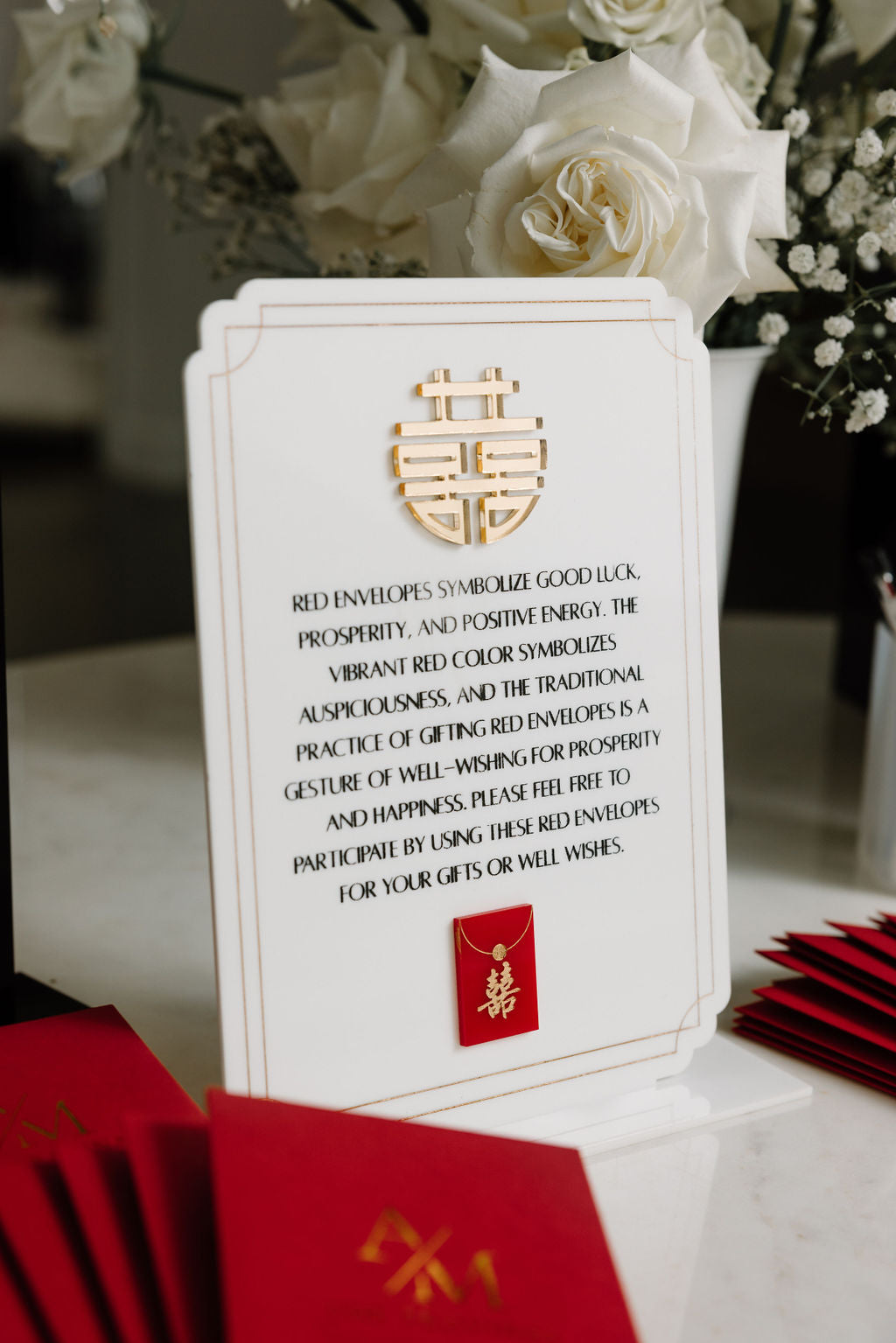 Red Envelope Wedding Sign