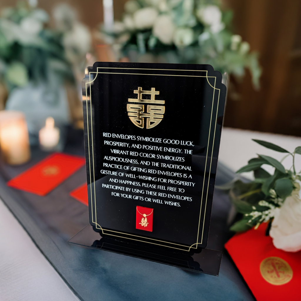 Red Envelope Wedding Sign