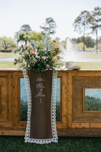 Western Chic - Leather with Lace Trim Bar Menu / Welcome Sign