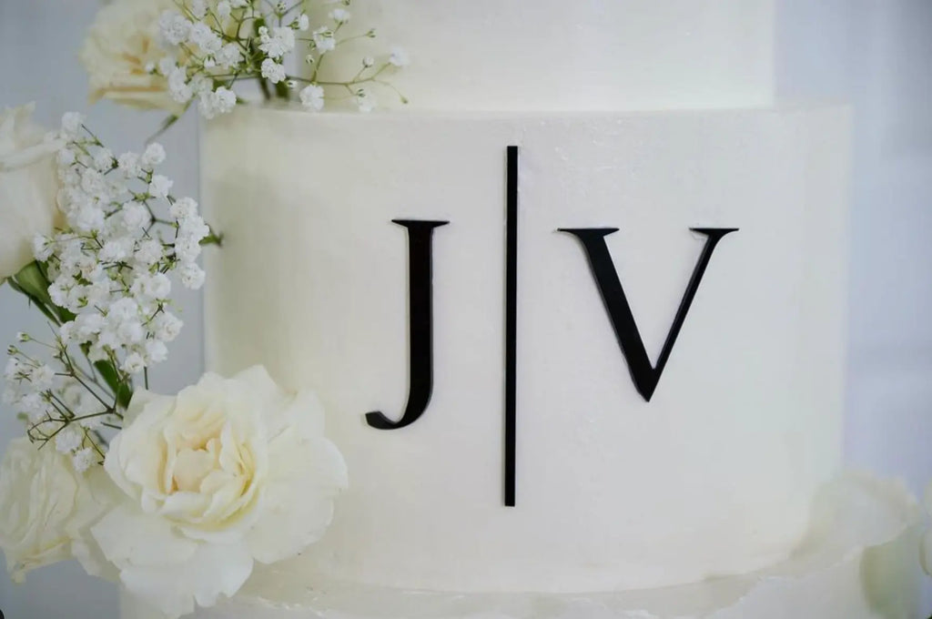 Modern Initial Monogram Cake Plaque AALVO