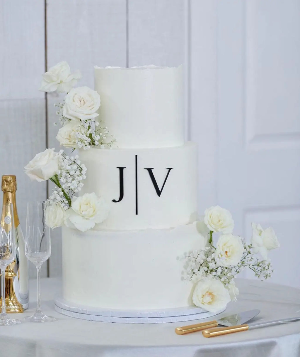 Modern Initial Monogram Cake Plaque AALVO