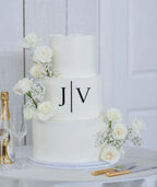 Modern Initial Monogram Cake Plaque AALVO