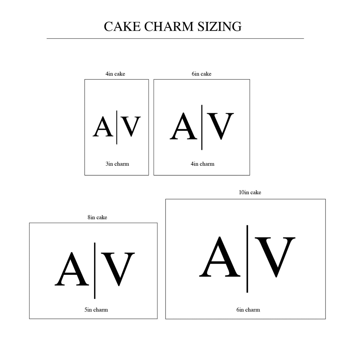 Modern Initial Monogram Cake Plaque AALVO