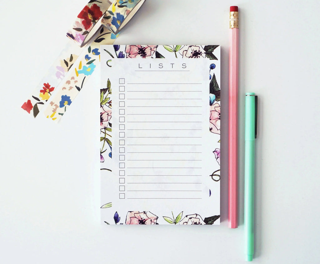 Spring Floral List Pad AALVO