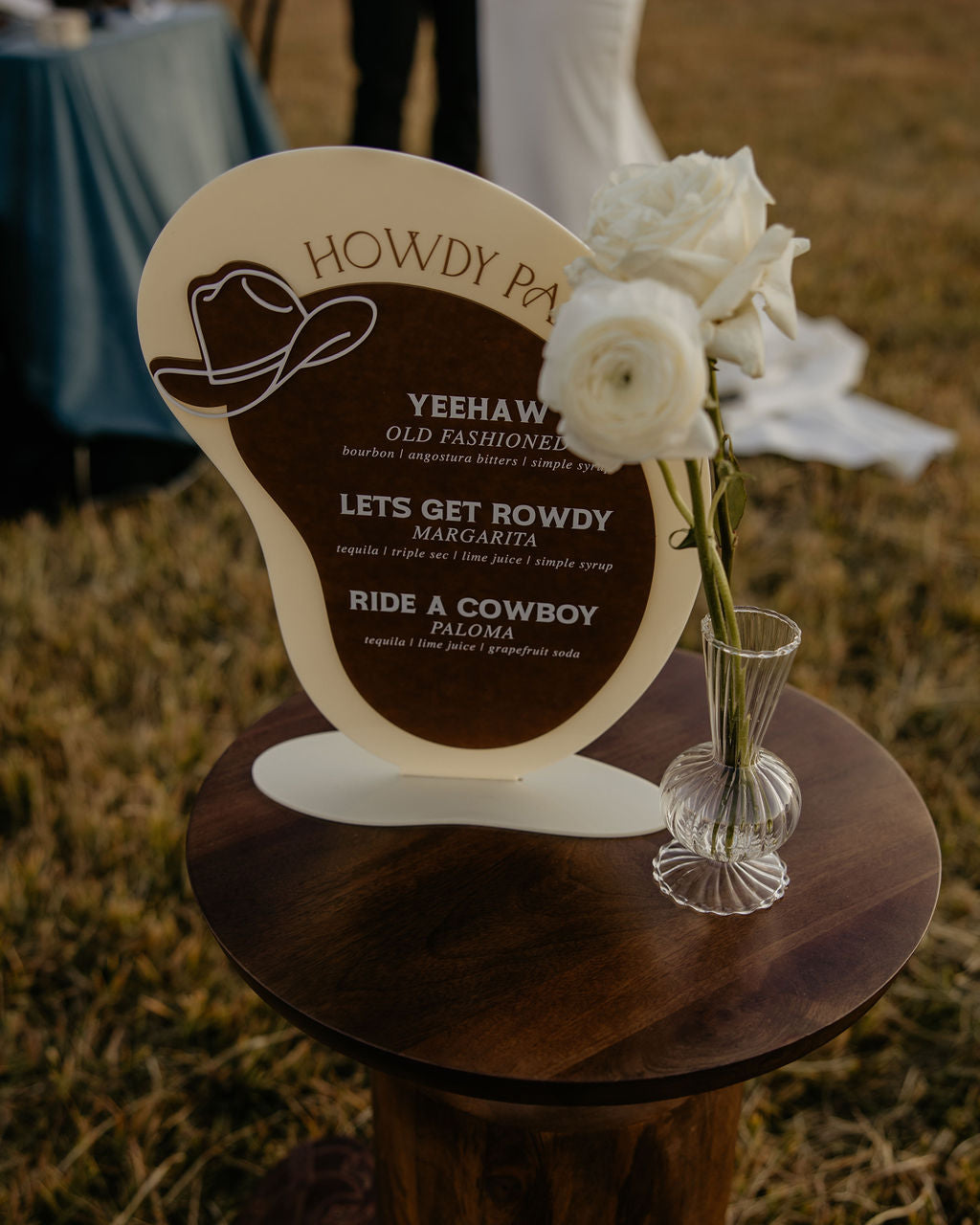 Modern Cowboy Themed Bar Menu