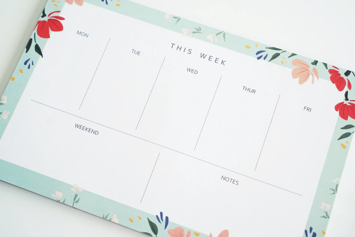 Floral Weekly Planner AALVO