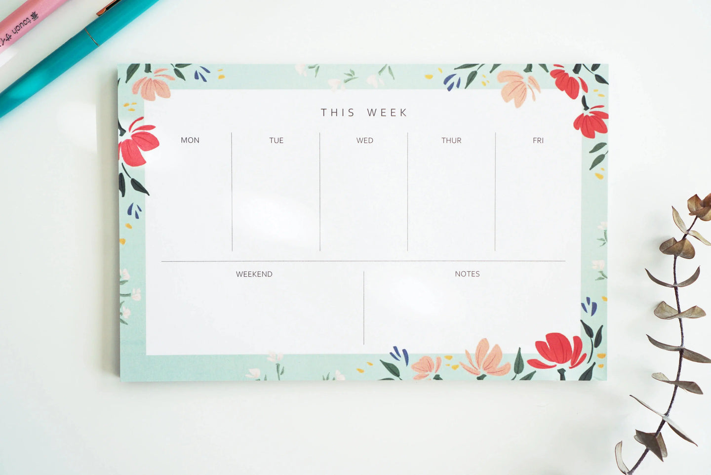 Floral Weekly Planner