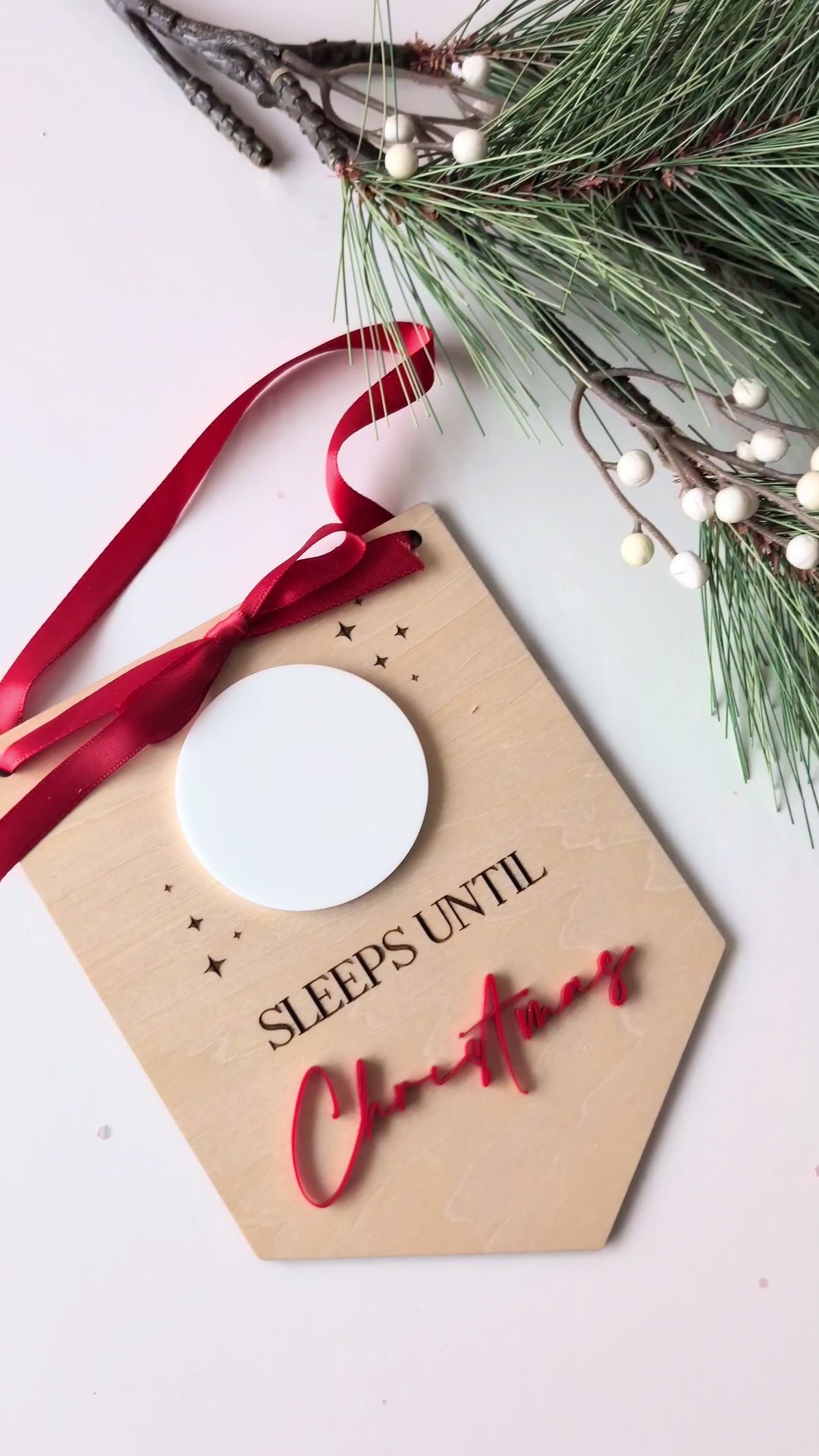 Christmas Countdown Dry Erase Sign
