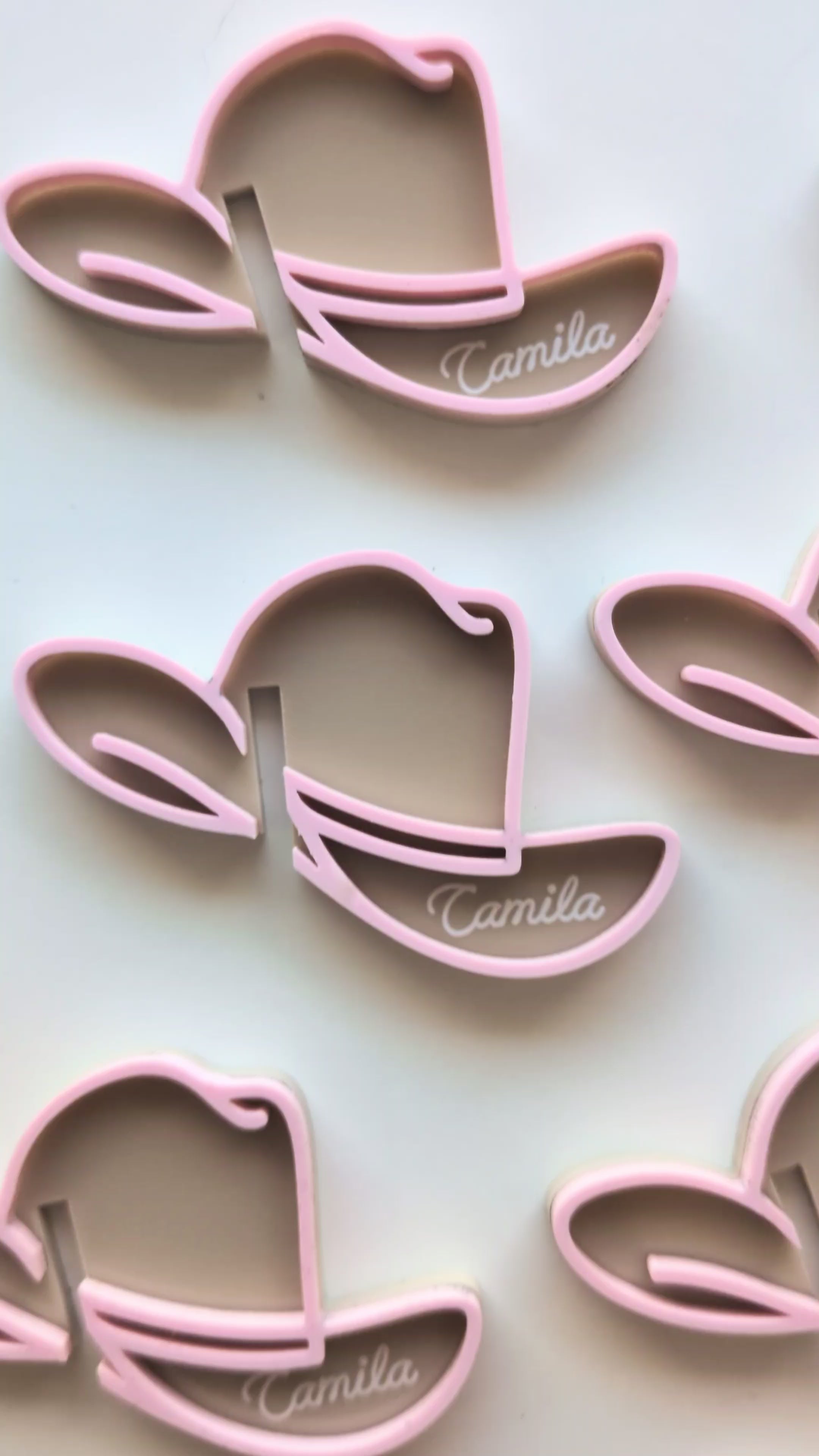 Pink Cowgirl Hat Drink Charm