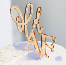 Load image into Gallery viewer, Cake Topper Caketopper made of Acrylic or wood stating &quot;Old AF&quot;
