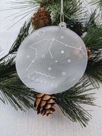 Aquarius Astrology Christmas Frosted Acrylic Ornament
