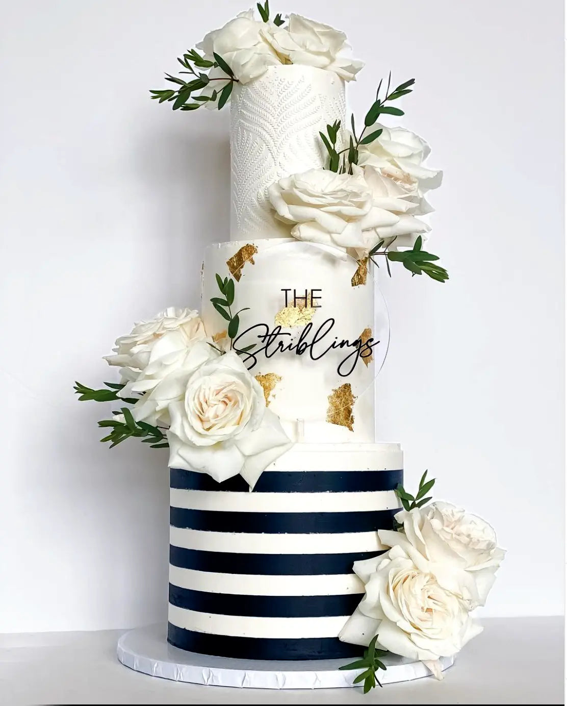 Custom Round Wedding Cake Topper AALVO