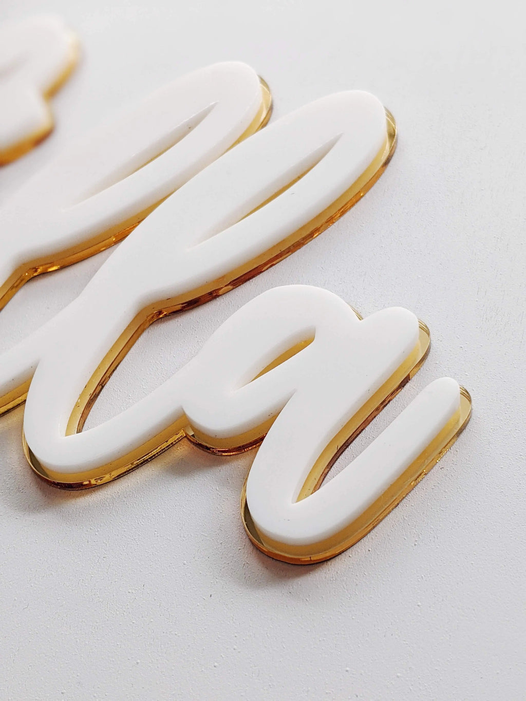 Double / Dual Layered Layer Acrylic Text Name Cut Out