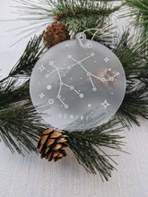 Load image into Gallery viewer, Gemini Astrology Christmas Frosted Acrylic Ornament
