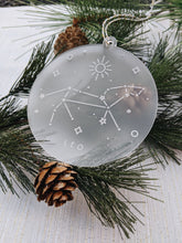 Load image into Gallery viewer, Leo Astrology Christmas Frosted Acrylic Ornament
