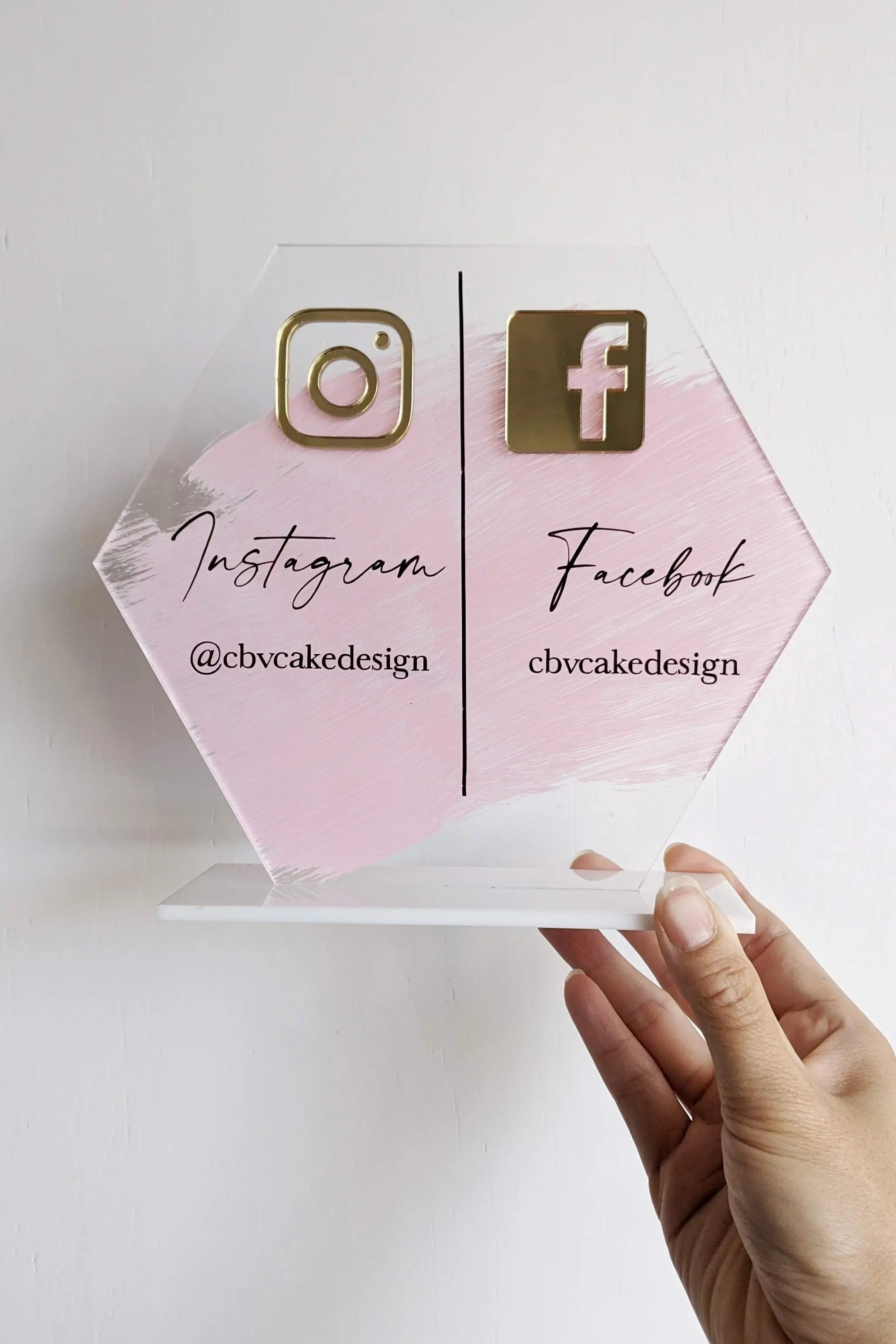 Social Media Sign - Hexagon AALVO