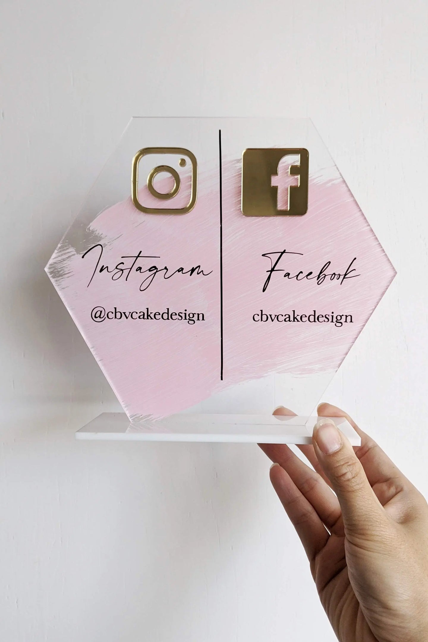 Social Media Sign - Hexagon AALVO