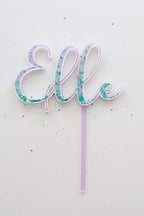 Custom Name - Glitter Filled Topper AALVO