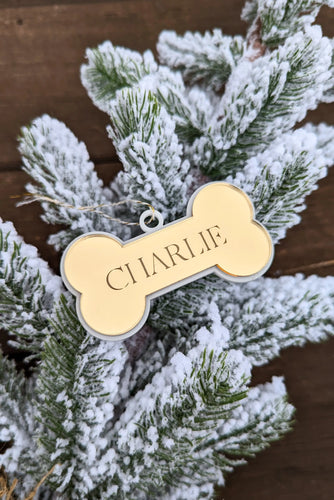 Custom Dog Bone Holiday Ornament for Pets AALVO