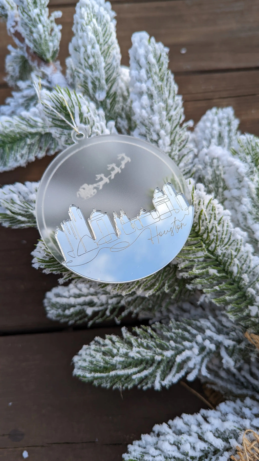 Houston Skyline Holiday Ornament AALVO