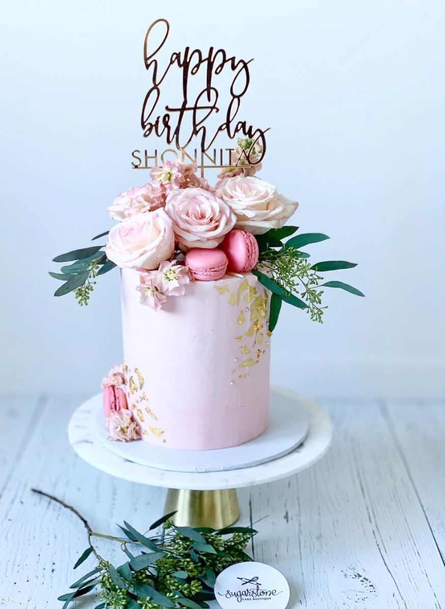 Happy Birthday Custom Name Cake Topper