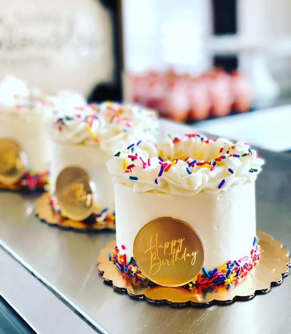 Happy Birthday Round Cupcake Charms AALVO