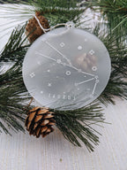 Taurus Astrology Christmas Frosted Acrylic Ornament