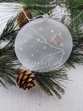 Load image into Gallery viewer, Taurus Astrology Christmas Frosted Acrylic Ornament
