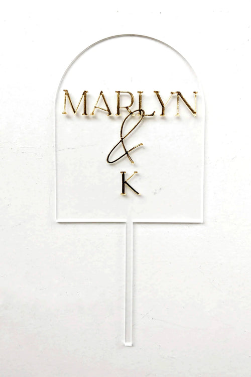 Custom Arch Wedding Cake Topper AALVO