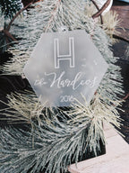 Personalized Family Name Christmas Ornament - Hex AALVO