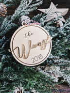 Personalized Family Name Christmas Ornament AALVO