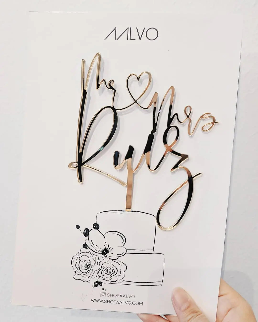Mr & Mrs Cake Topper - Custom AALVO