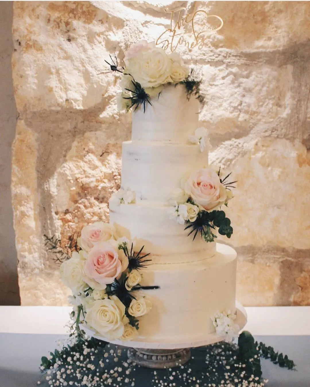 Custom Wedding Cake Topper - Family Name + Date AALVO