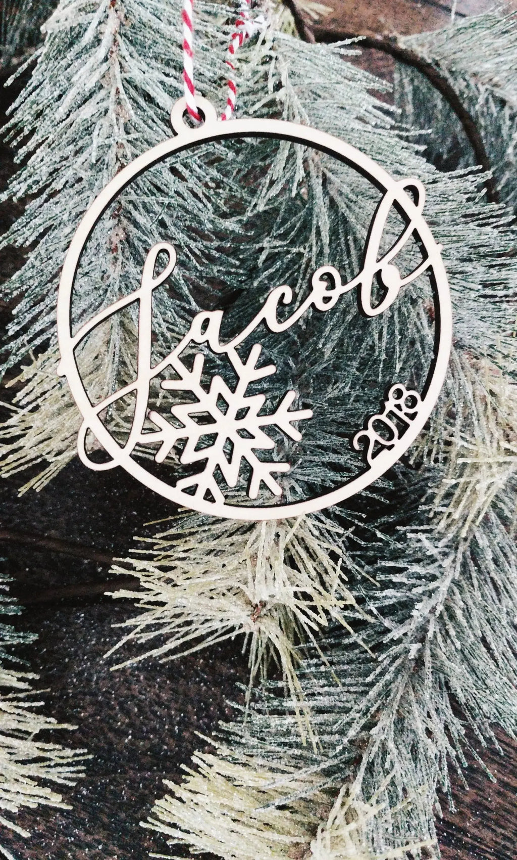 Round Personalized Snowflake Ornament AALVO