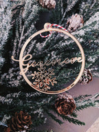 Round Personalized Snowflake Ornament AALVO