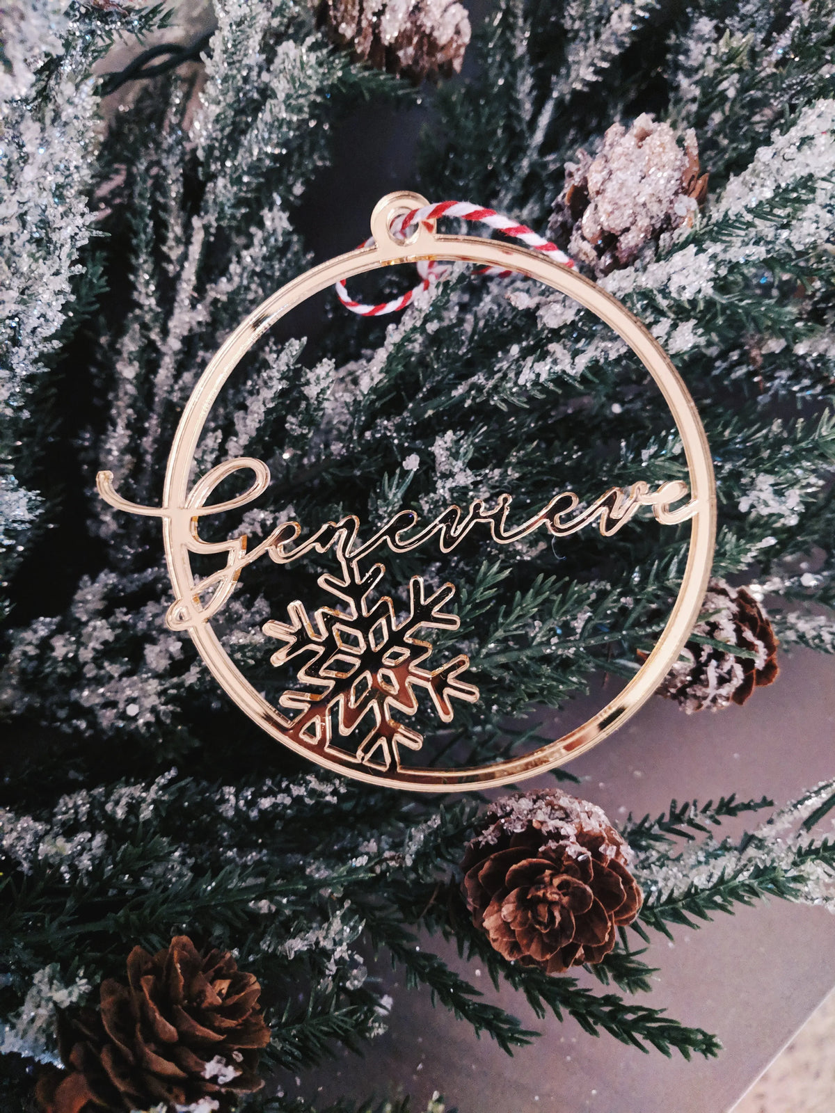 Round Personalized Snowflake Ornament AALVO
